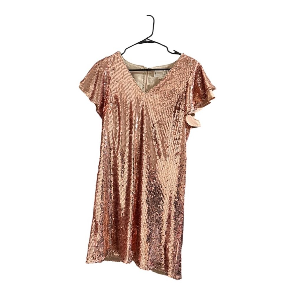Sparkling Rose Gold Sequin Dress